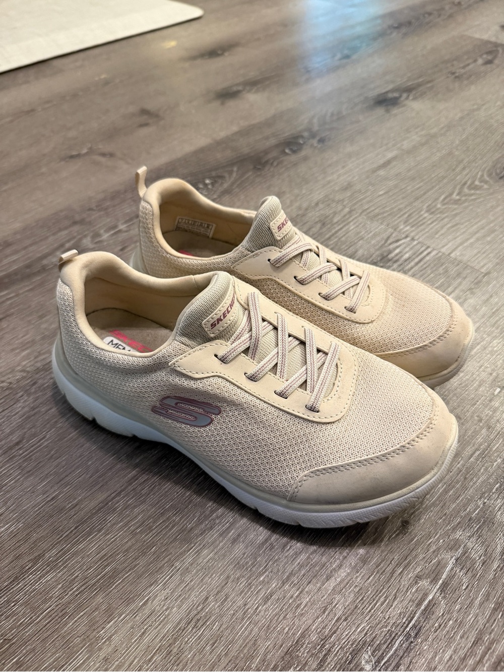 Skechers Women’s Beige Walking Sneakers - Lightweight Comfort